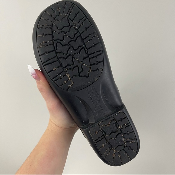 !SOLD! ALEGRIA Black Ari Oiled Suede Velvet Lace Up Ankle Combat Boots - Picture 9 of 10